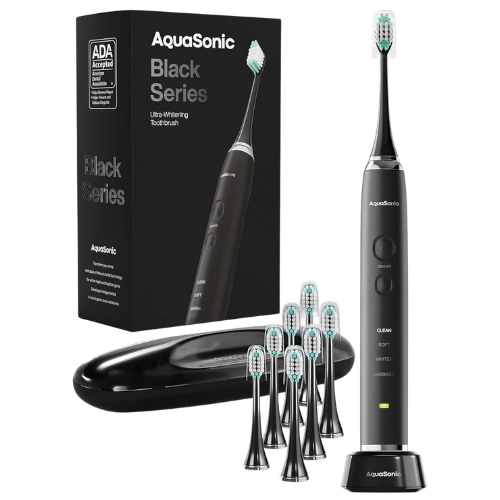AquaSonic Black Ultra Whitening Toothbrush provided by Alma
